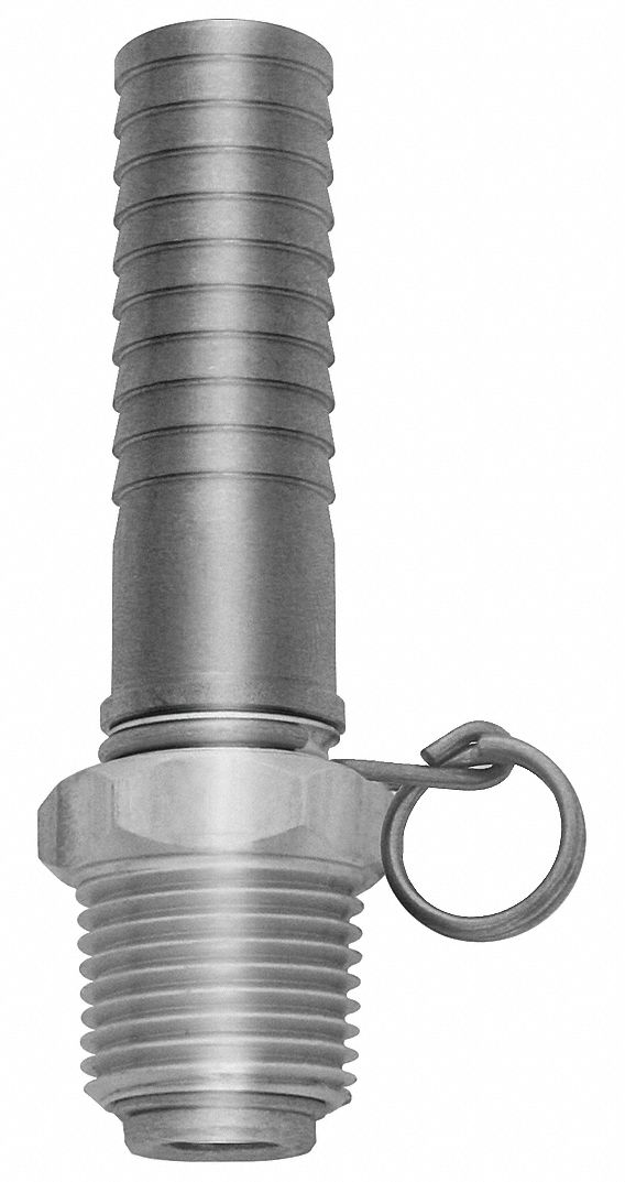 Fits SaniLav Brand, Hose Barb/Male NPT Connection, Swivel Hose Adapter