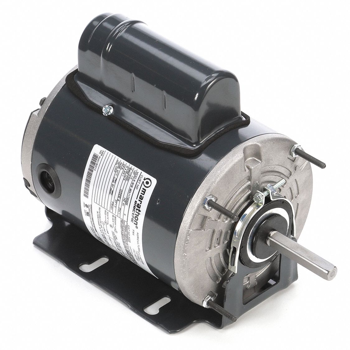 AGRICULTURAL FAN MOTOR, 1/3, 1,075 NAMEPLATE RPM, 115/230 V AC, 48Y, AUTO, FLAT, FACE