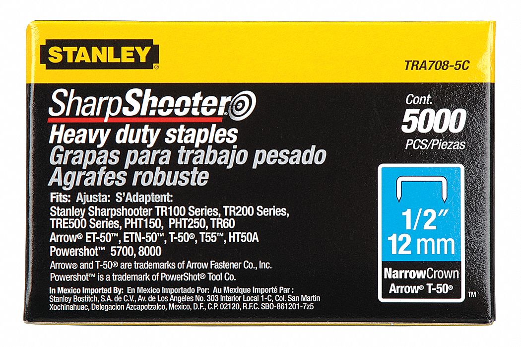 Narrow Staple 27/64 1/2 In Leg PK5000