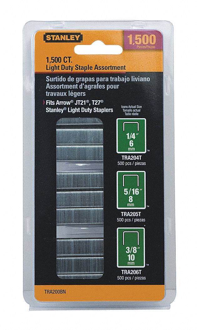 Staple Asst Light Duty 29/64 PK1500
