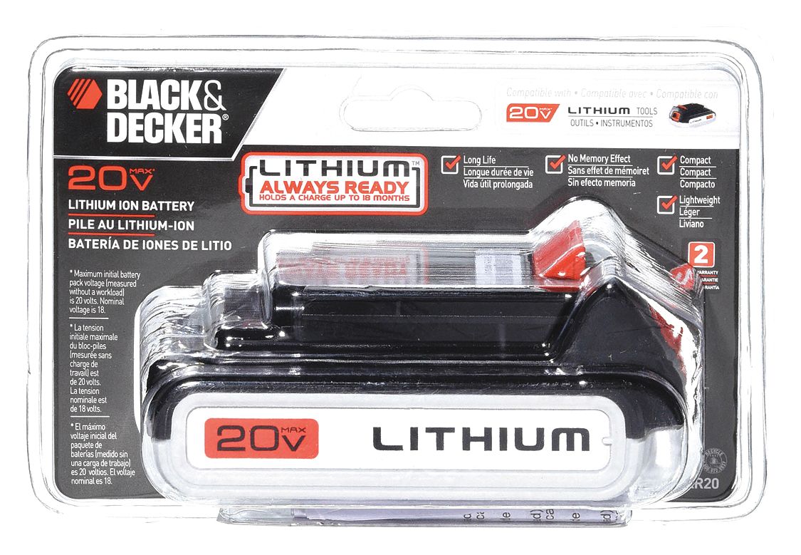 Black Decker 20-Volt Max Lithium Ion Battery Lbxr20