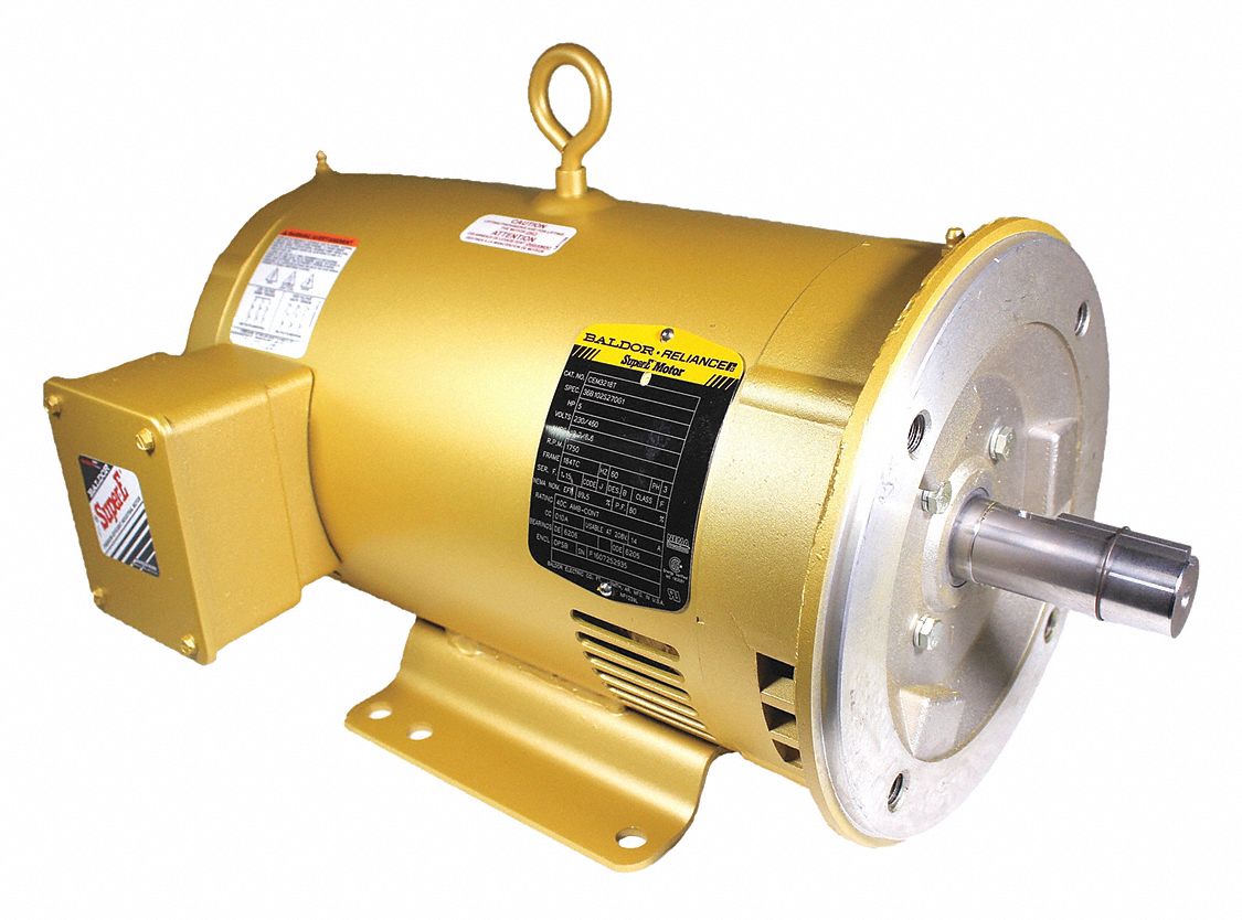 BALDOR ELECTRIC General Purpose Motor, 5 HP, 3-Phase, Nameplate RPM