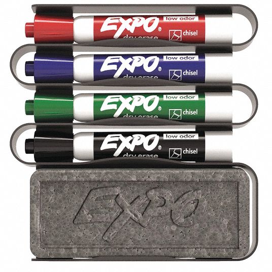 Expo Marker Set - Chisel Tip - 4 Color