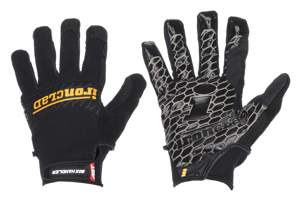 GANTS DE MÉCANICIEN, TG(10), DOIGT ENTIER,, MANCHETTE CROCHET-ET-BOUCLE NOIR