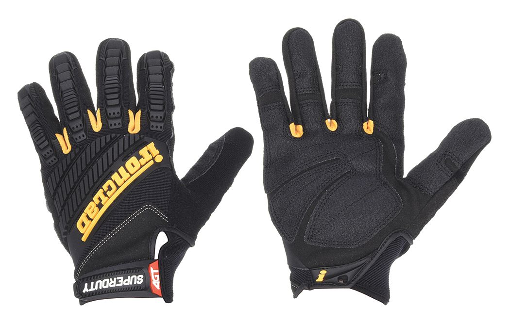 Mechanics Gloves: 2XL ( 11 ), Mechanics Glove, Synthetic Leather, ANSI Cut Level A2, 1 PR