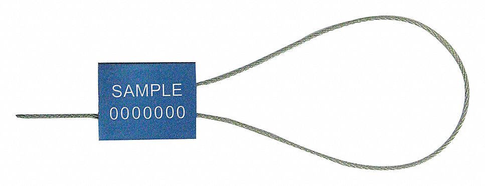 CABLE SEAL, BLUE, 1/8 X 12 IN, ALUMINUM