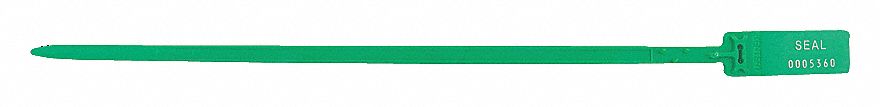CINCH SEAL, SECURITY, NO EXPIRATION TIME, GREEN, 13.21 X 0.30 X 0.31 IN, POLYPROPYLENE