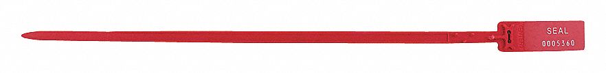 CINCH SEAL, SECURITY, NO EXPIRATION TIME, RED, 15.21 X 0.30 X 0.31 IN, POLYPROPYLENE