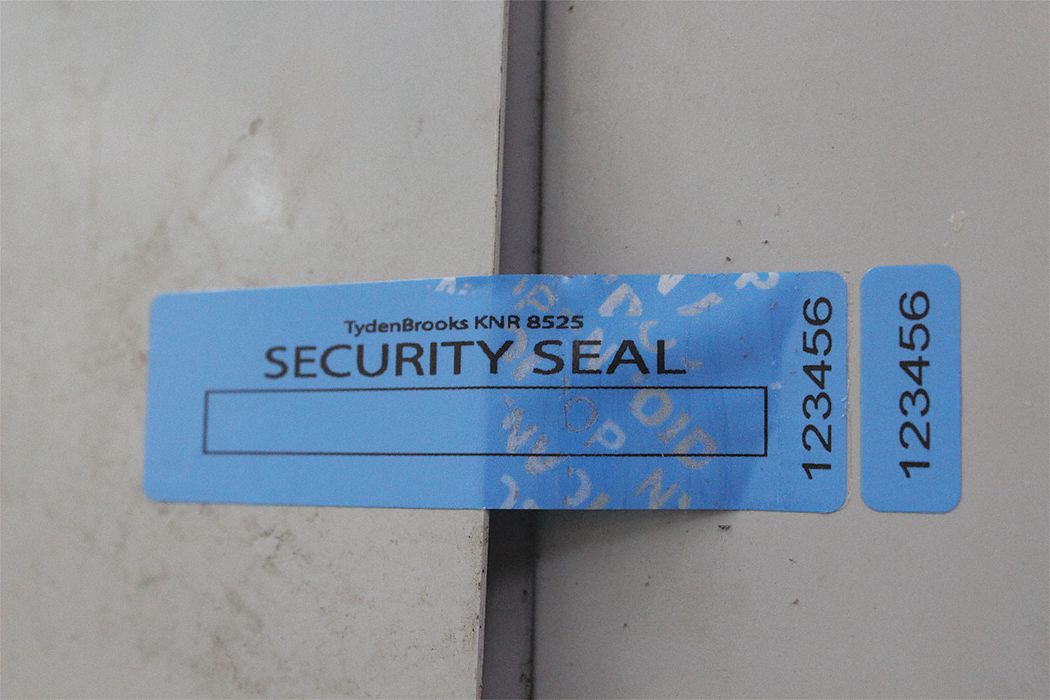 SECURITY LABEL, CONSECUTIVE, BLUE, 278 FT X 1 X 0.04 IN, MYLAR POLYESTER, 1000 LABELS/EACH ROLL