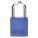 LOCKOUT PADLOCK, KEYED DIFFERENT, ALUMINUM, COMPACT BODY, STD, BLUE, KEY, 6 PK