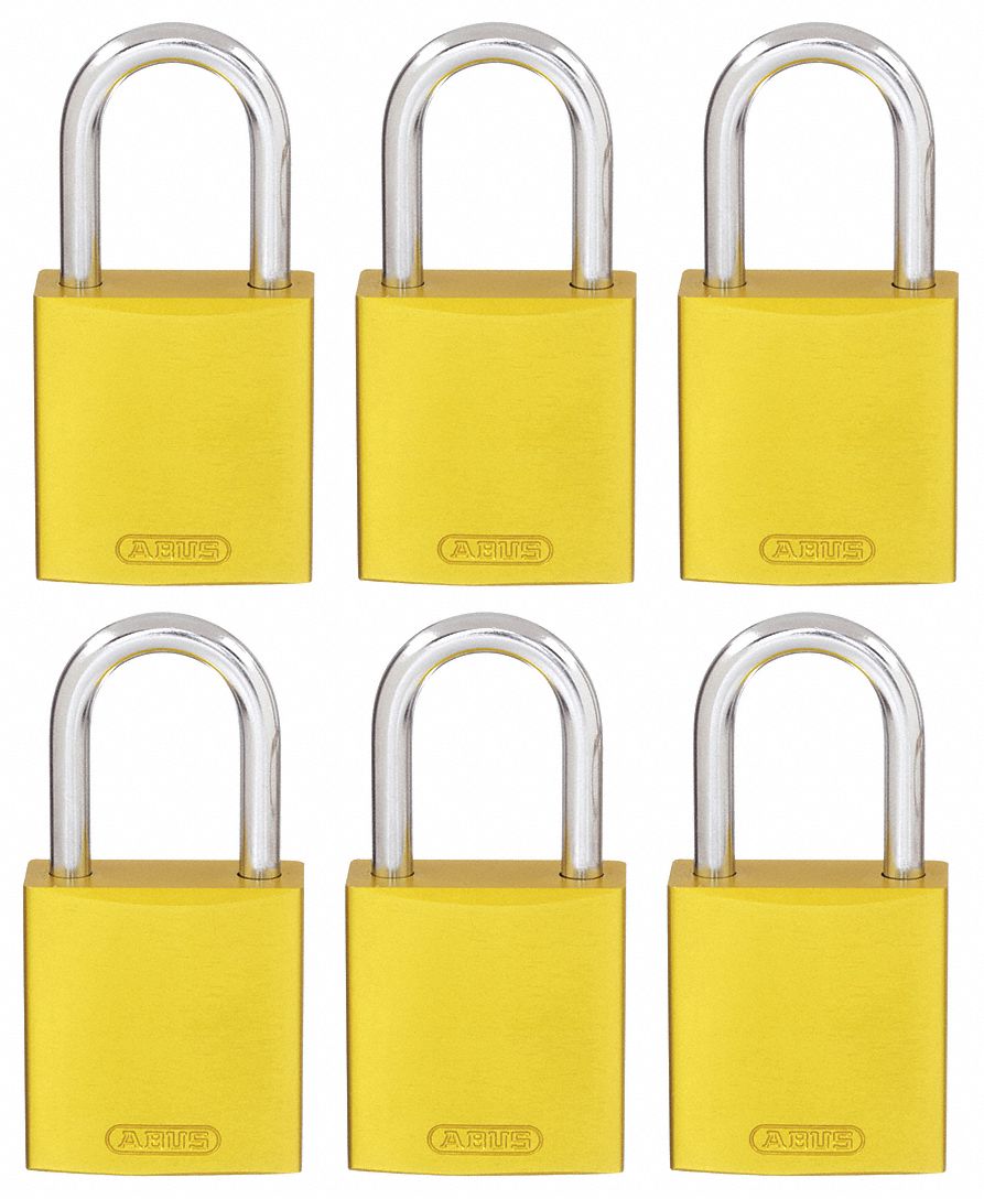 BRADY, Keyed Alike, Aluminum, Lockout Padlock 24UY71133291 Grainger