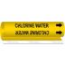 Chlorine Water Wrap-Around Pipe Markers
