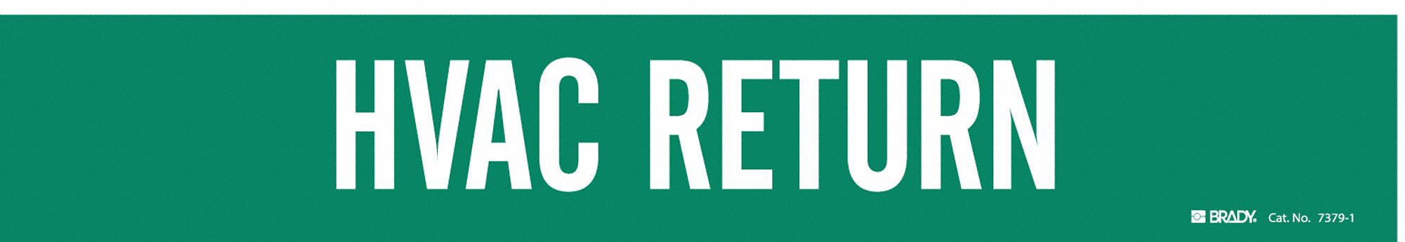 Pipe Marker: HVAC Return, Green, White, Fits 2 1/2 to 7 7/8 in Pipe O.D., 1 Pipe Markers