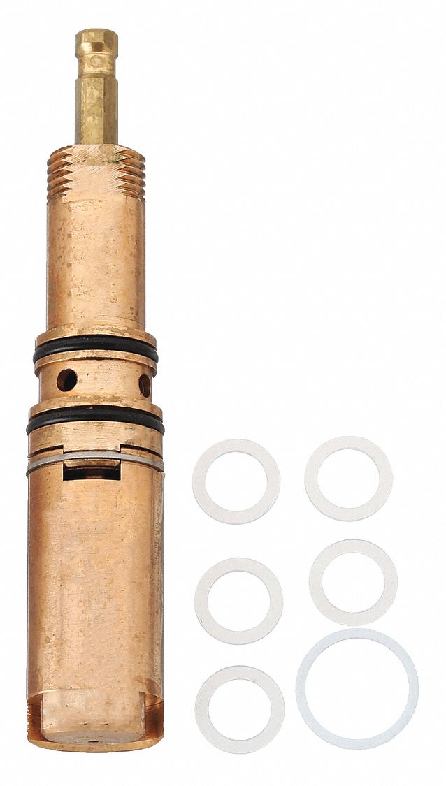 Cartridge: For SCOT Series, Brass, Chrome, 4 in Overall Lg, (1) Spindle