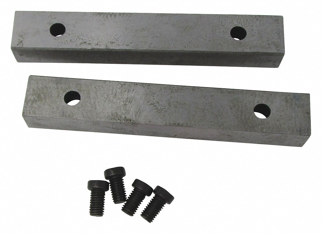 Serrated Jaw Inserts,Hardened Steel,6" L Grainger