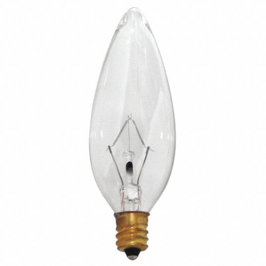 AEROTECH Incandescent Bulb, B10, Candelabra Screw (E12), Lumens 180 lm, Watts 25W 24W614