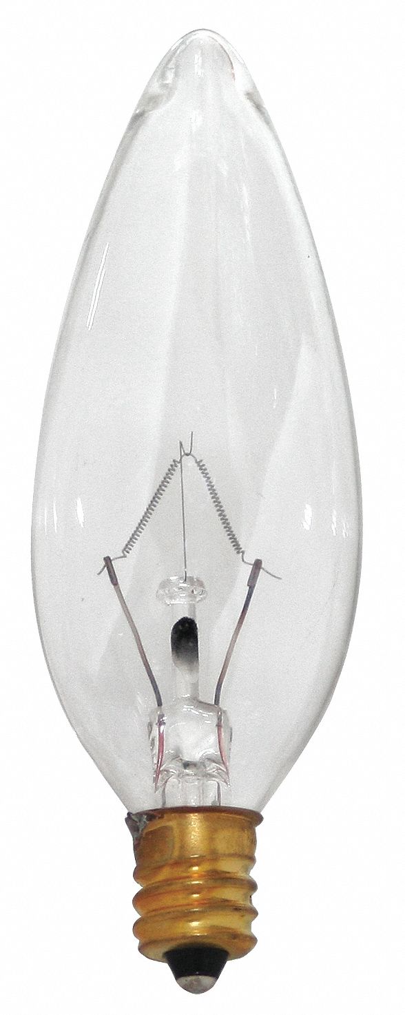 Incandescent Lamp: (B) Bullet, 60 W Watt, 580 lm Light Output, Rough Service