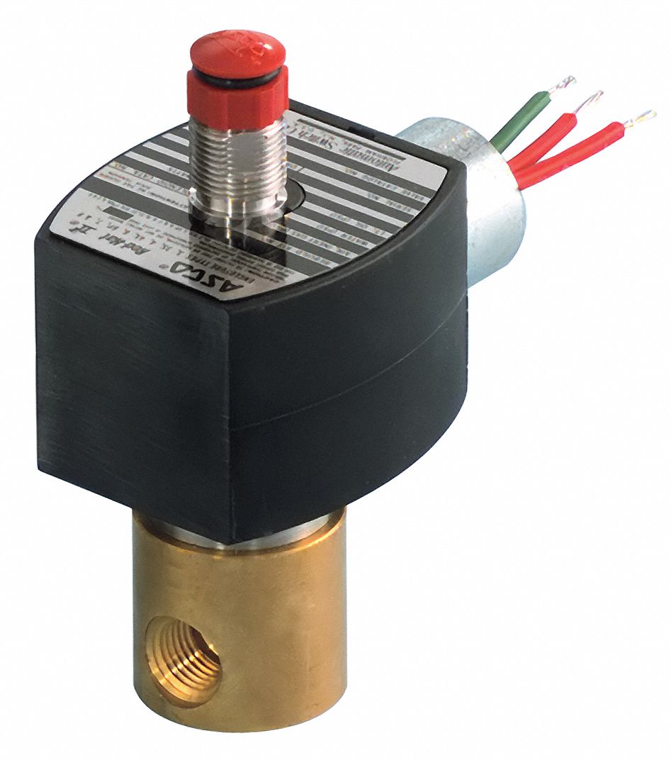 SOLENOID VALVE: 3-WAY, CONFIGURABLE, ¼ IN PIPE SIZE, 24V DC, EXPLOSION PROOF/WATERTIGHT