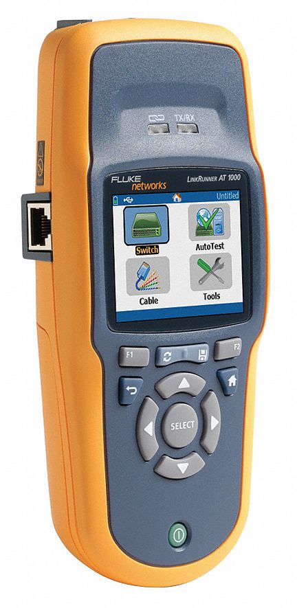 FLUKE NETWORKS Network Tester, Displays LAN Parameters, Display: Color ...