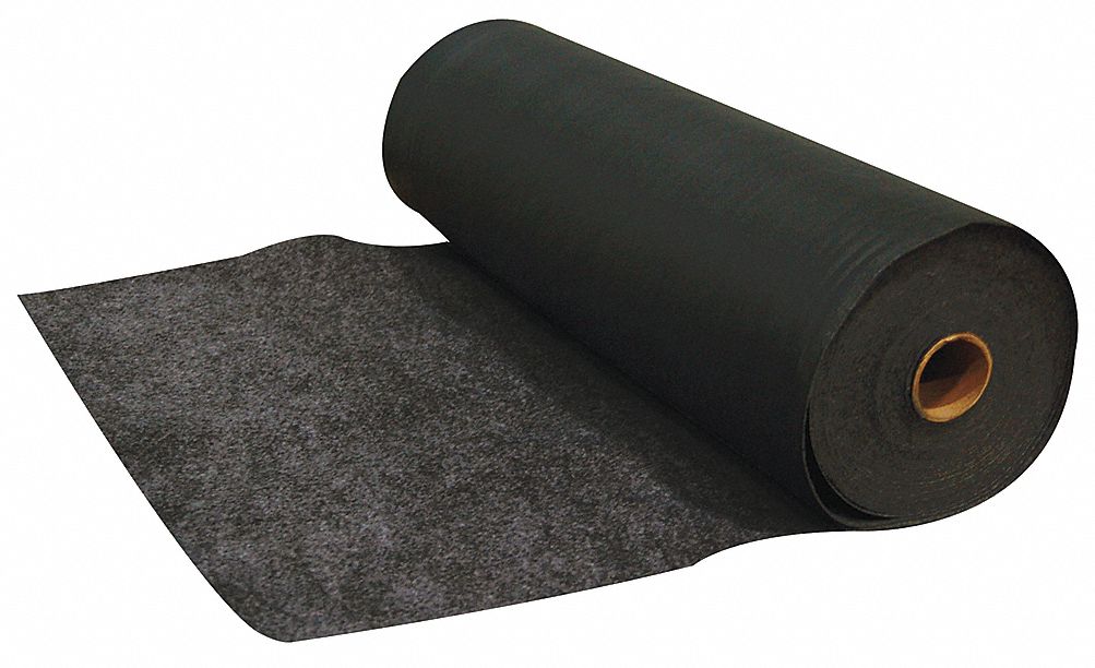 Absorbent Roll, Universal, Black, 100 ft.L