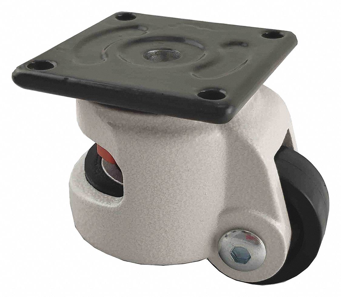 GRAINGER APPROVED Leveling Plate Caster, 550 lb, 2 in Wheel Dia