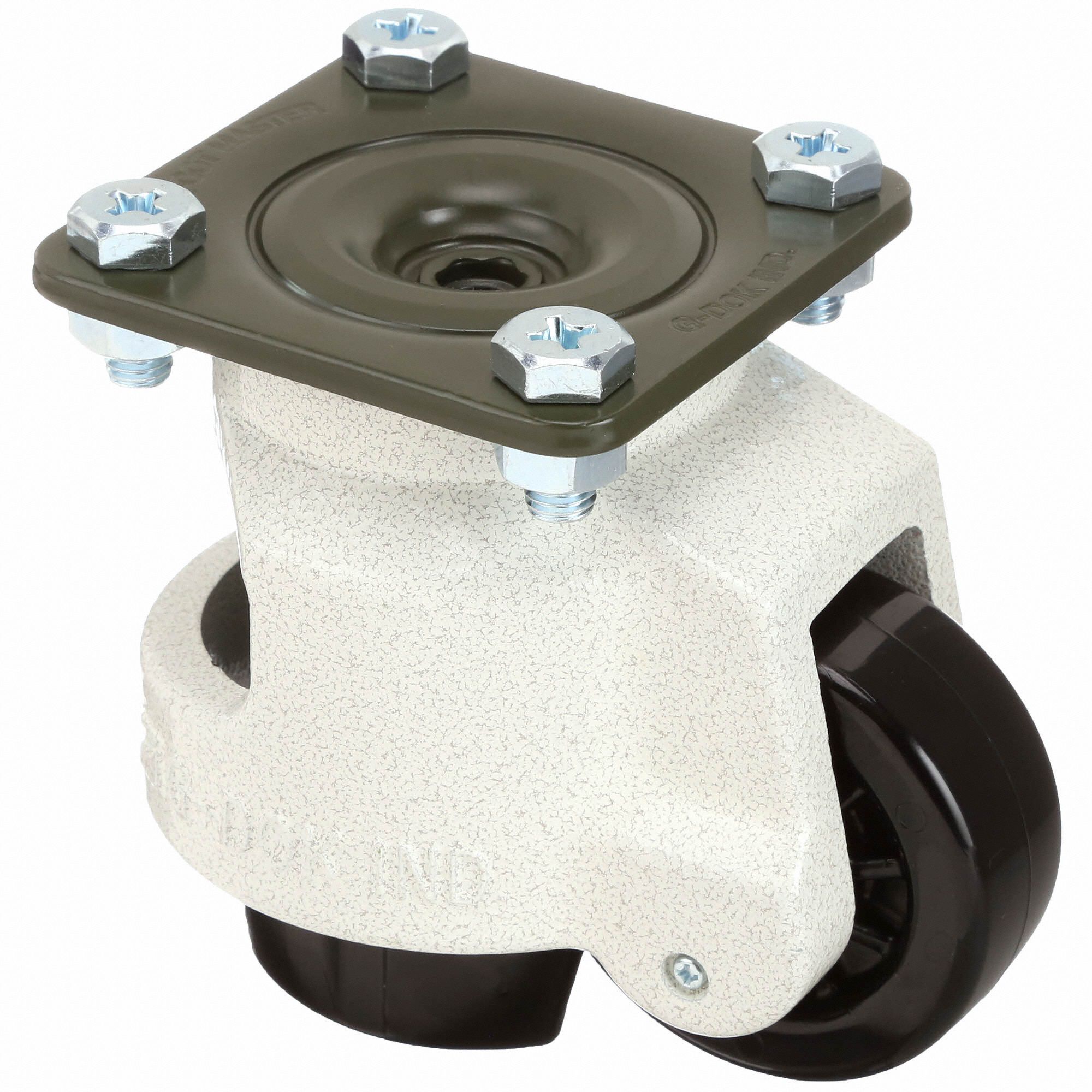 GRAINGER APPROVED Leveling Plate Caster, 2205 lb, 3 in Wheel Dia