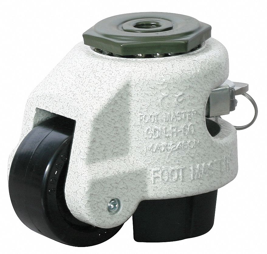 GRAINGER APPROVED Leveling Threaded Stem Caster, 550 lb Load Rating, 2 in Wheel Dia. 24WK24