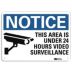 Notice: This Area Is Under 24 Hours Video Surveillance Signs