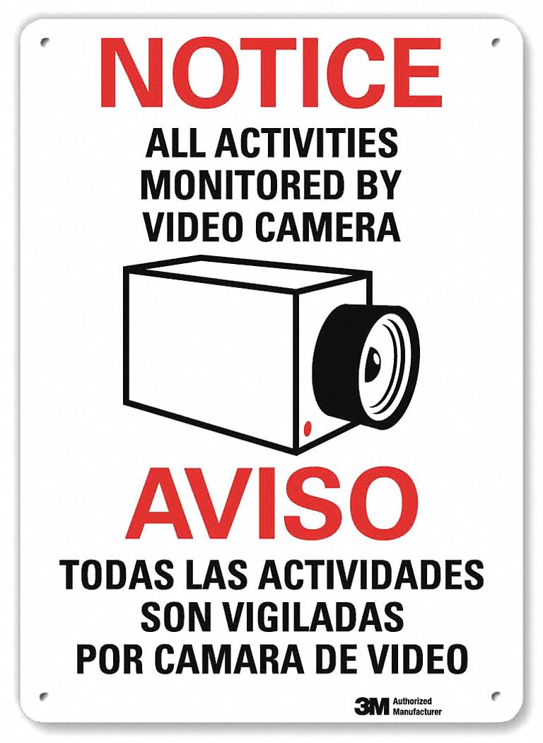 Notice Sign: Plastic, Mounting Holes Sign Mounting, 10 in x 7 in Nominal Sign Size, 0.055 in Thick