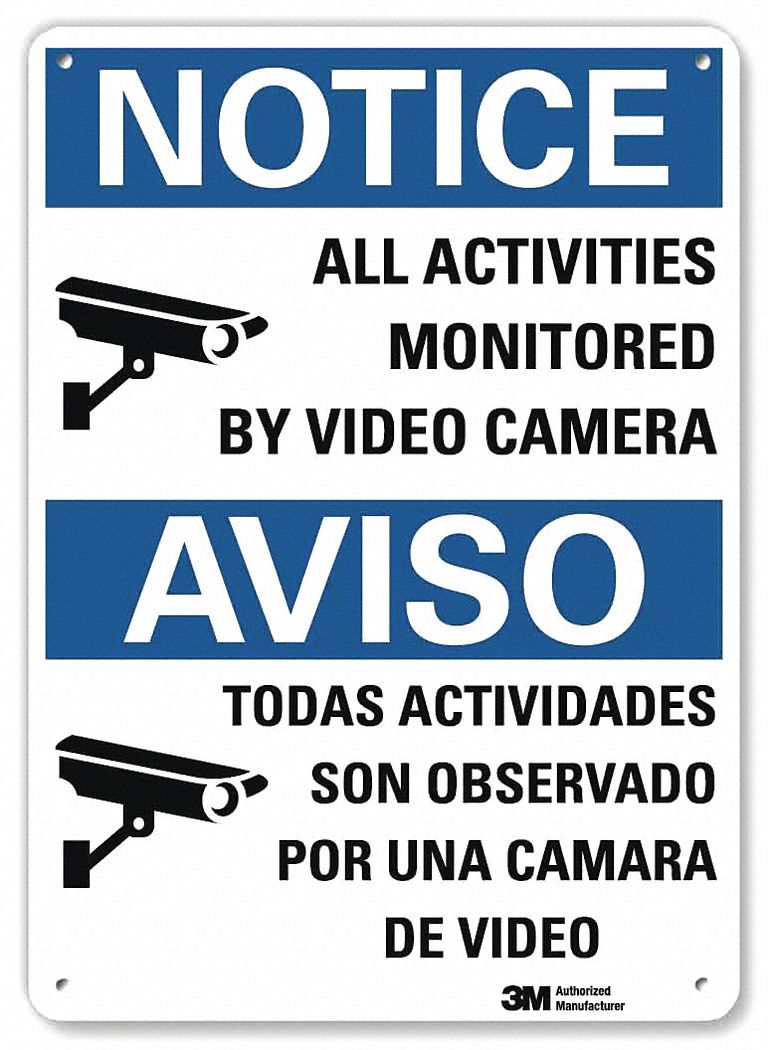 Notice Sign: Plastic, Mounting Holes Sign Mounting, 10 in x 7 in Nominal Sign Size, 0.055 in Thick