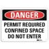 Danger: Permit Required Confined Space Do Not Enter Signs