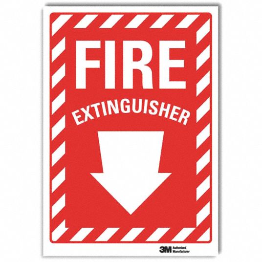 Reflective Sheeting, Adhesive Sign Mounting, Fire Extinguisher Sign 