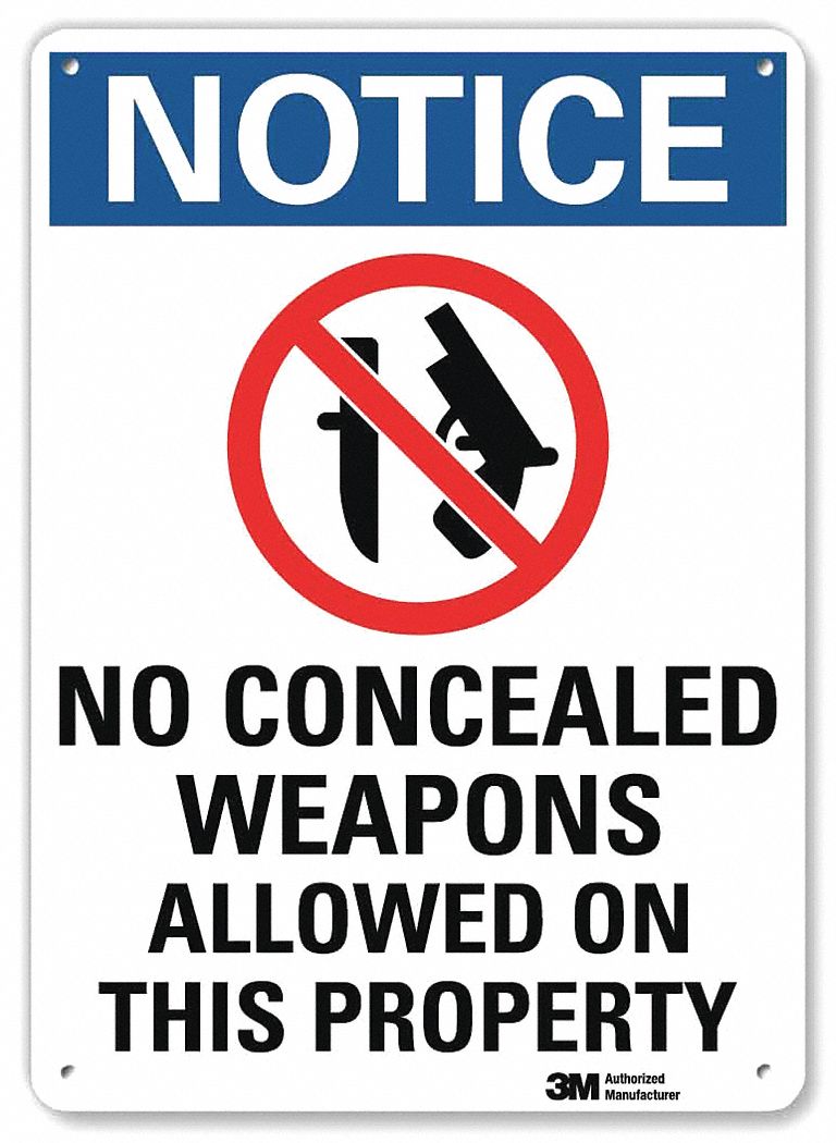 Notice Sign: Plastic, Mounting Holes Sign Mounting, 10 in x 7 in Nominal Sign Size, 0.055 in Thick