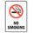 NO SMOKING SIGN, REFLECTIVE SHEETING, ADHESIVE MOUNT, 14 IN X 10 IN NOMINAL SIGN SIZE, NO SMOKING