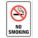 NO SMOKING SIGN, REFLECTIVE SHEETING, ADHESIVE MOUNT, 7 IN X 5 IN NOMINAL SIGN SIZE, NO SMOKING