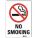NO SMOKING SIGN, REFLECTIVE SHEETING, ADHESIVE MOUNT, 14 IN X 10 IN NOMINAL SIGN SIZE, NO SMOKING