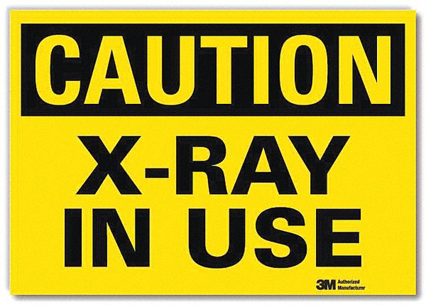Caution Sign: Reflective Sheeting, Adhesive Sign Mounting, 10 in x 14 in Nominal Sign Size