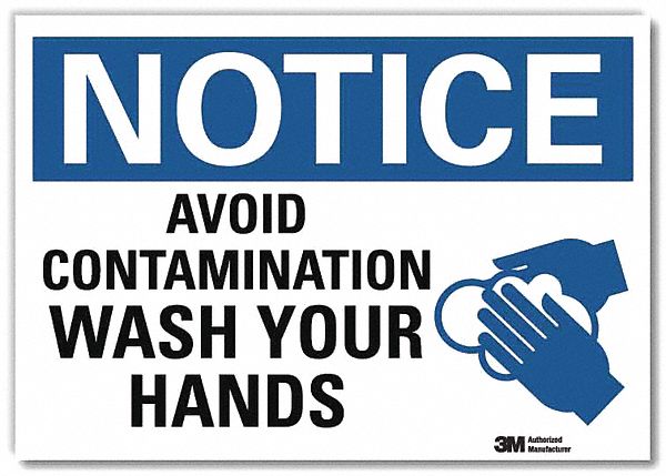 Notice Sign: Reflective Sheeting, Adhesive Sign Mounting, 7 in x 10 in Nominal Sign Size, White