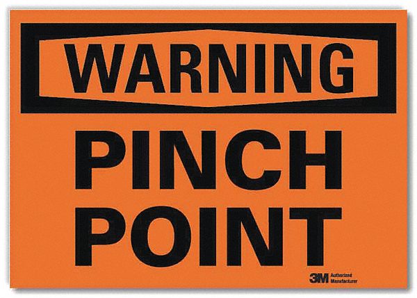 Warning Sign: Reflective Sheeting, Adhesive Sign Mounting, 7 in x 10 in Nominal Sign Size