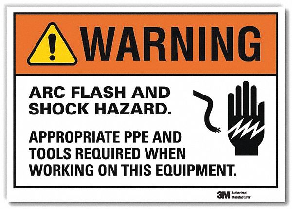 Warning Sign: Reflective Sheeting, Adhesive Sign Mounting, 7 in x 10 in Nominal Sign Size