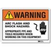 Warning: Arc Flash And Shock Hazard.  Appropriate PPE And Tools Required When Working On This Equipment. Signs