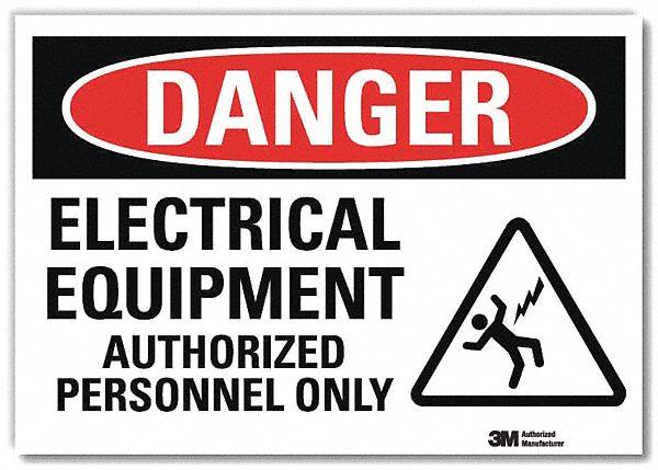 PANNEAU DANGER,10 PO LA X 7 PO H,ANGLAIS