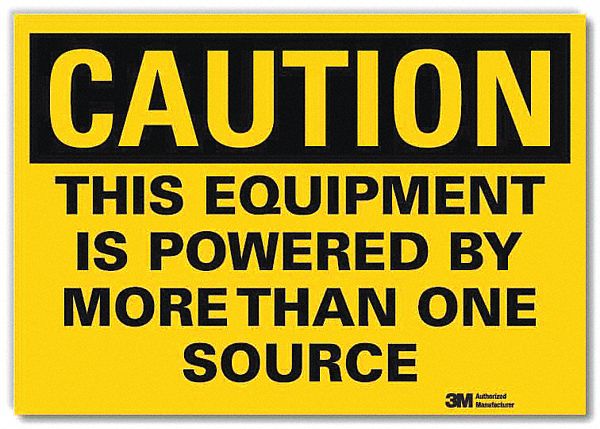 Caution Sign: Reflective Sheeting, Adhesive Sign Mounting, 7 in x 10 in Nominal Sign Size