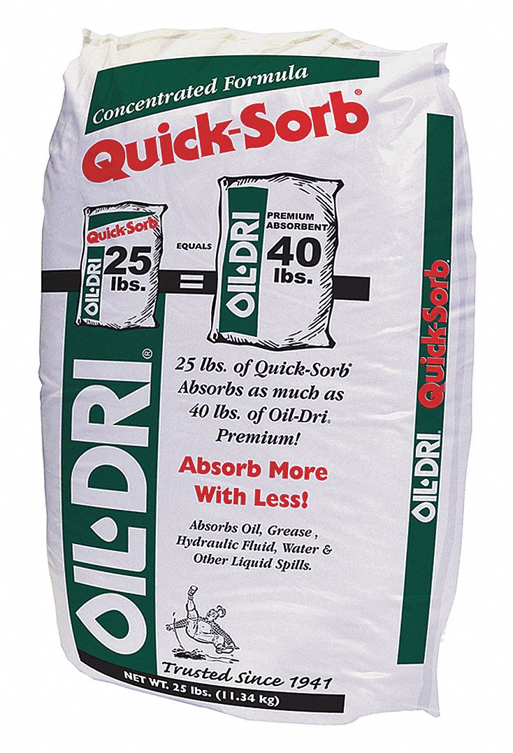 Oil-Dri I06032 Loose Absorbent, Absorbs 3.2 Gal Oil, ,Brown/Red