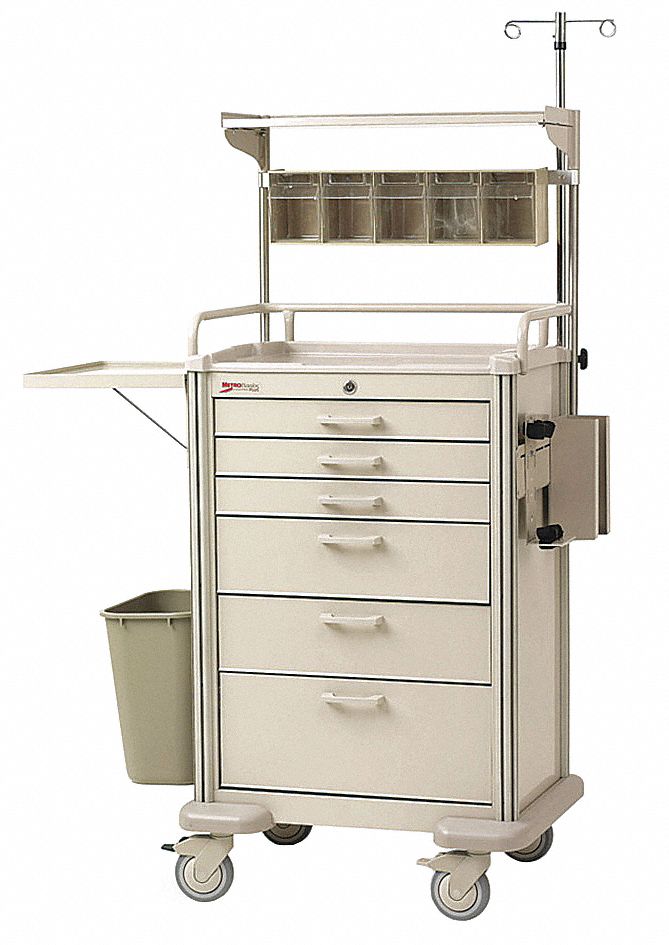 24X119 - Anesthesia Cart Lt Taupe H 44xW34 1/4