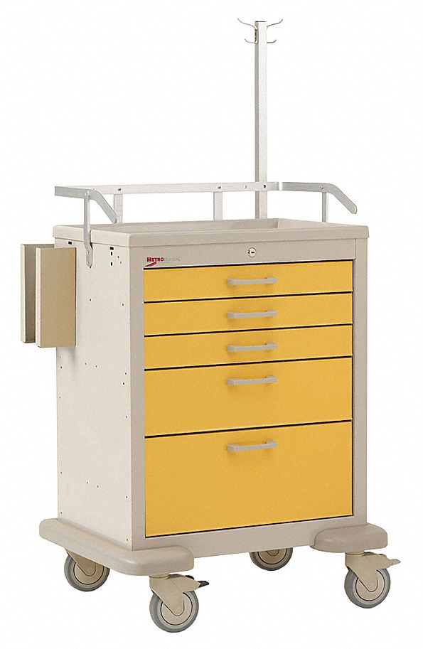 MEDICAL PROCEDURE CART,38 1/2 IN H