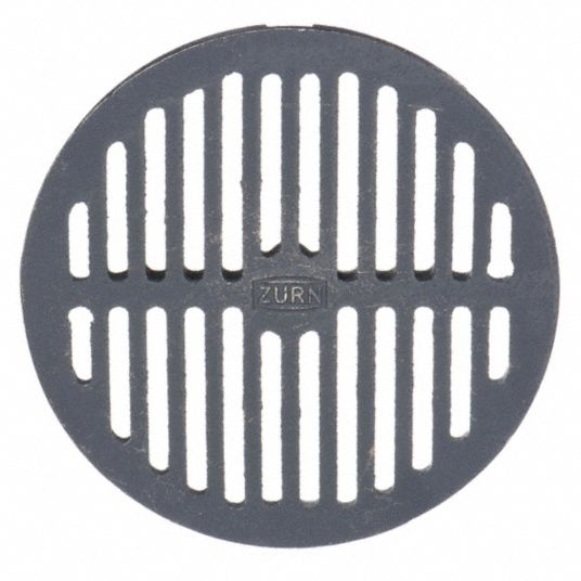 Zurn 50570-6 Z550 8 OD x 5 8 Flat Round Drain Grate Cast Iron