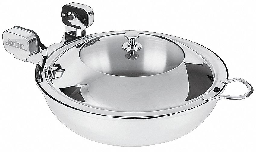 Sauteuse Buffet Server: 15 3/8 in Overall Lg, 15 1/4 in Overall Dia, 18 3/4 in Overall Dp