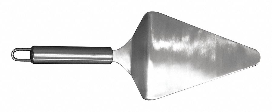Cake/Pie Server: 14 in Overall Lg, Silver, Stainless Steel, Stainless Steel