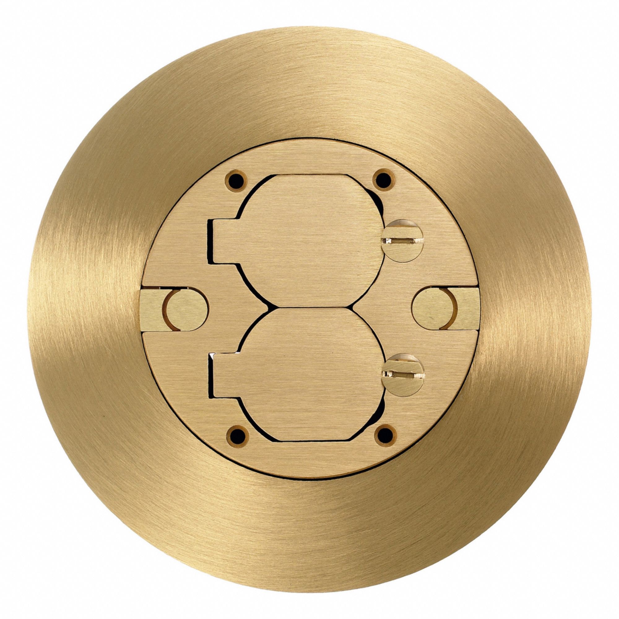 Round Brass Flr Box Flange Cover Comb